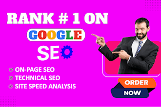 do onpage SEO and technical optimization to rank fast your website