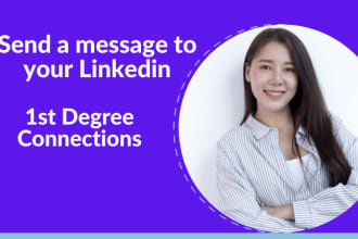 send a message to your 1st degree linkedin connections