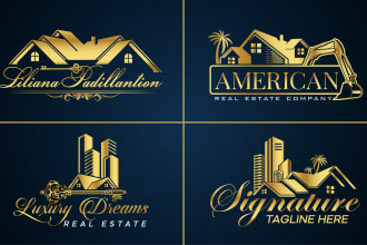 design a modern luxury property and construction logo for your business