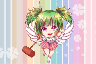 draw in chibi style, your custom character, monster or furry sfw or nsfw
