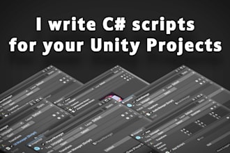 create custom scripts or help develop your unity project