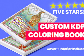 design a full coloring book with cover and KDP formatting