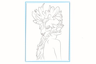 draw unique one line art, minimalist line art, vector line art illustration