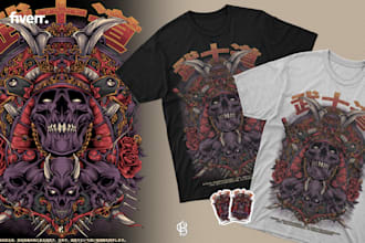 draw japanese art illustration for tshirt clothing design