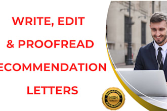 write, edit or proofread your recommendation letter