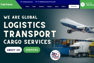 create cargo, logistics, trucking, transport, freight broker, dispatch website