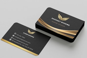 do professional business card or luxury business card design