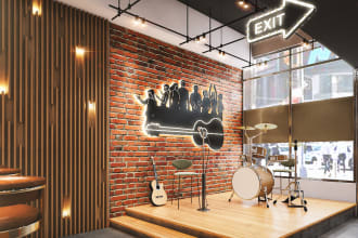 design and render retail stores interior and exterior