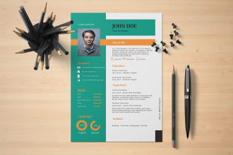 make professional resume writing or CV template