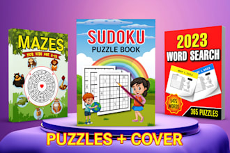 make word search mazes sudoku puzzle activity book for KDP