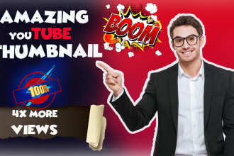 design attractive youtube thumbnail in 24 hrs