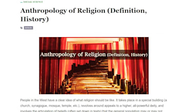 write history, culture, anthropology, archeology and religion essays