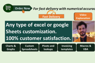 do any task of microsoft excel or google spreadsheets