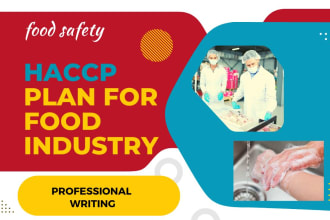 prepare haccp plan, risk assessment, procedures, record keeping forms