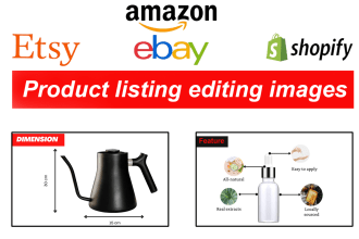 design amazing product listings, and features for ebay, etsy, amazon, shopify