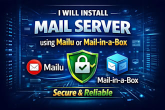 install mail server using mailu or mail in a box