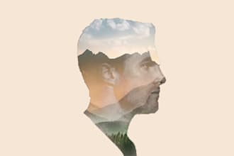 do  professional double exposure and custom text effects