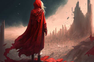 create a unique fantasy book cover illustration