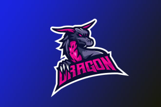 design outstanding dragon mascot  logo with express delivery