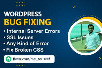fix wordpress bugs, ssl issue, 500 internal errors and more