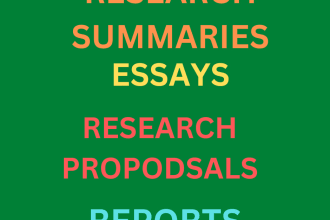 write essays, research summaries, reports, and research proposals for you