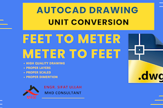 change your autocad drawing from meter to ft and ft to meter