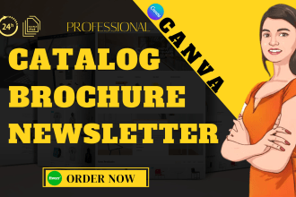 design canva brochure, catalog and newsletter
