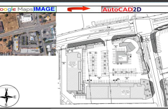 draw site plan from google maps, earth in autocad 2d