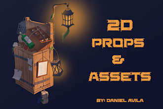 design awesome 2d game art, props, items, objects and assets