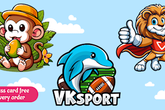 design cute animal cartoon logo and mascot characters