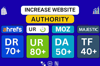 increase majestic trust flow 30 plus with increase tf and da