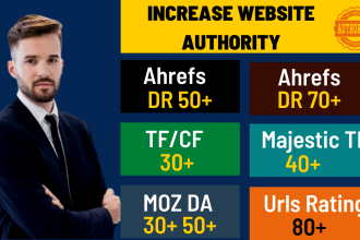 increase majestic trust flow 30 plus with increase tf and da