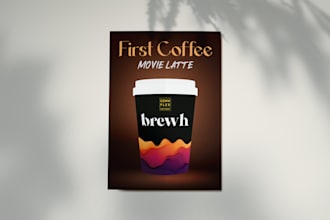 digital menu design and poster design