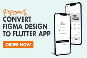convert figma or adobe xd design to flutter mobile app