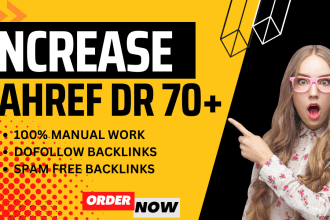 increase ahref DR 70 plus