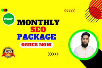 do complete monthly SEO service package for google top ranking