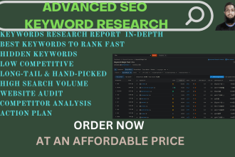 do advanced SEO keyword research with longtail and competitor analysis