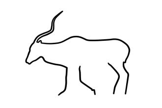 draw vector line art illustration of animals silhouette
