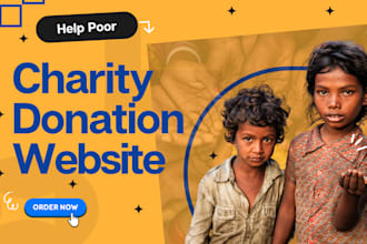 nonprofit, charity, or fundraising website with donation features