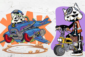 draw cartoon illustration for your poster