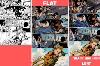 professionally flat or color your illustrations and comic books