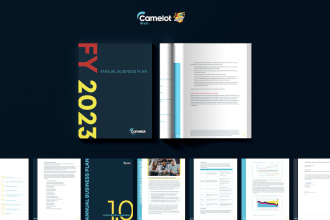 a high end and professional annual report for your brand