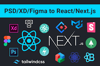 convert figma or PSD or xd to react js or next js