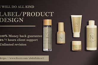 do packaging box design, product box design, mailer box design and label design