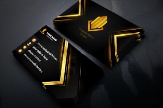 do minimal luxury business card and thank you card design