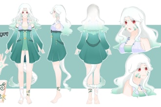 draw anime style reference sheets
