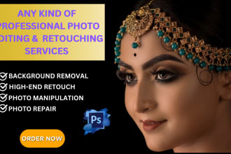 do any kind of professional photo editing, high end photo retouching services