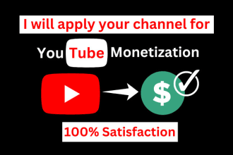 apply your channel for youtube monetization with  adsense