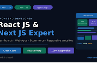 build a react js and next js web app