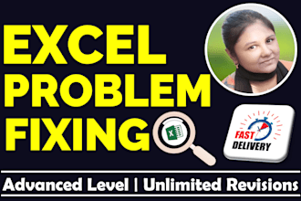 create and fix excel formula, chart, graph, pivot table, dashboard